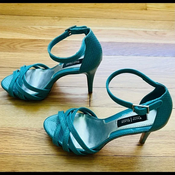 White House Black Market Heels, Size 7M, Turquoise - Picture 4 of 11